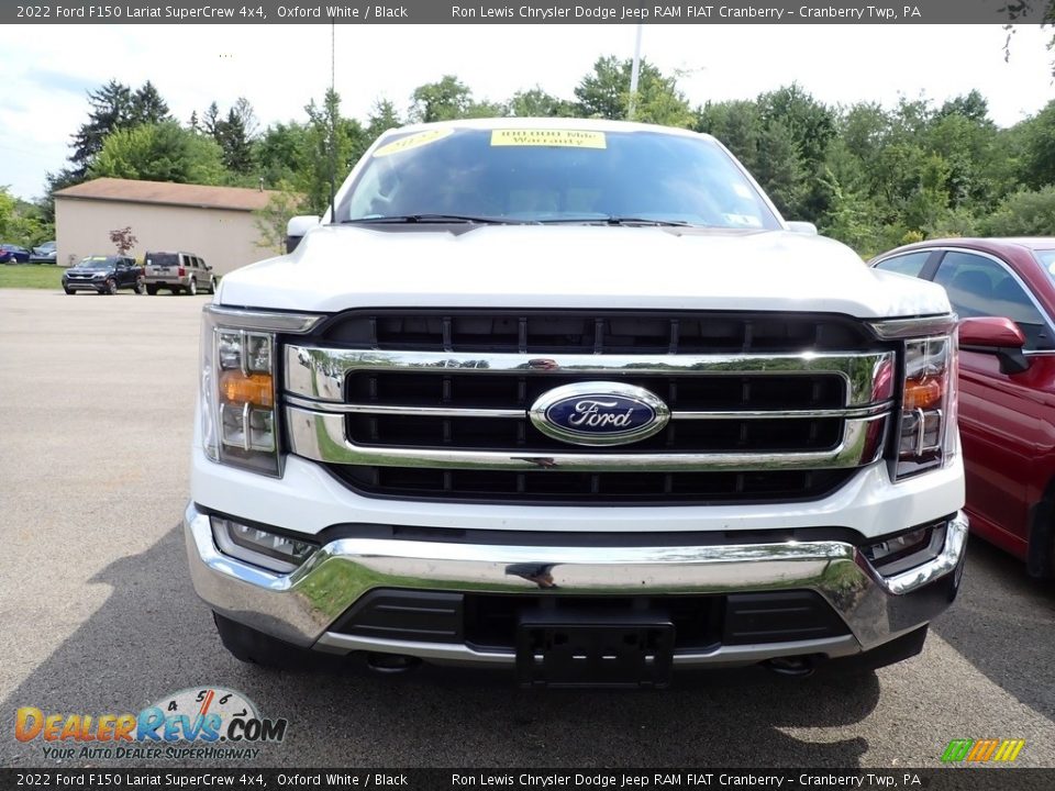 2022 Ford F150 Lariat SuperCrew 4x4 Oxford White / Black Photo #3