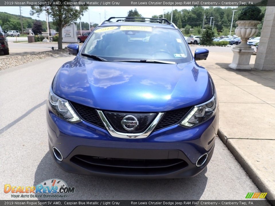 2019 Nissan Rogue Sport SV AWD Caspian Blue Metallic / Light Gray Photo #3