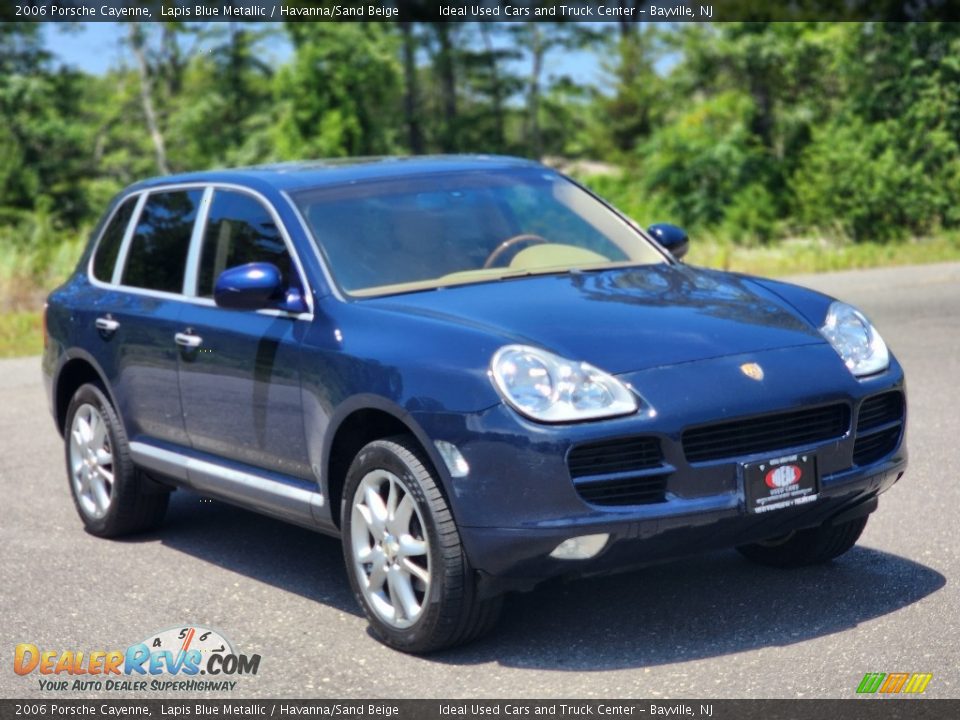 2006 Porsche Cayenne Lapis Blue Metallic / Havanna/Sand Beige Photo #2