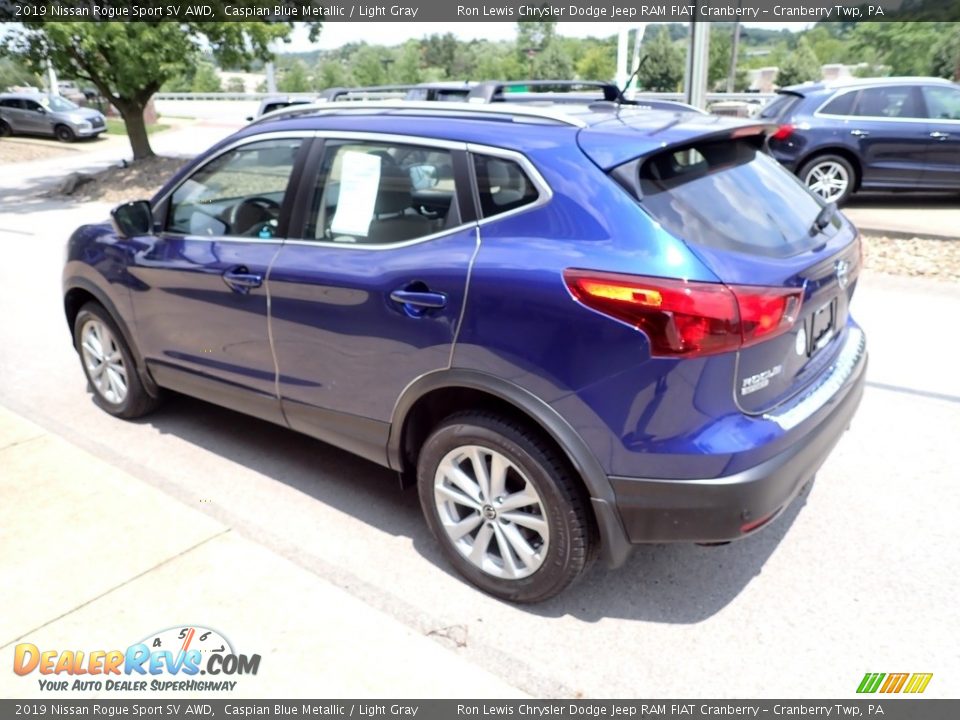 2019 Nissan Rogue Sport SV AWD Caspian Blue Metallic / Light Gray Photo #6