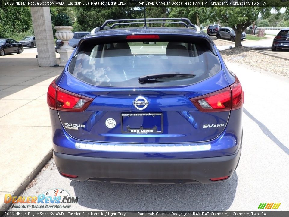 2019 Nissan Rogue Sport SV AWD Caspian Blue Metallic / Light Gray Photo #7