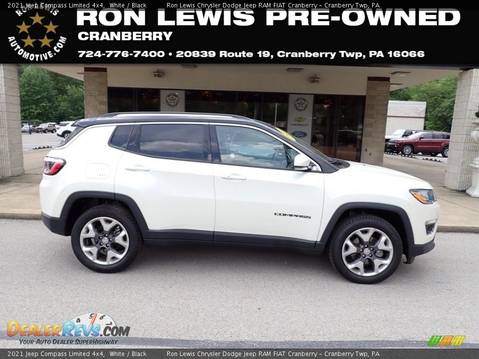 2021 Jeep Compass Limited 4x4 White / Black Photo #1