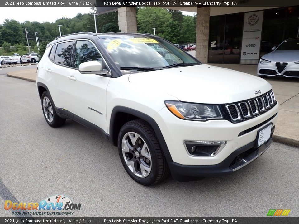 2021 Jeep Compass Limited 4x4 White / Black Photo #2