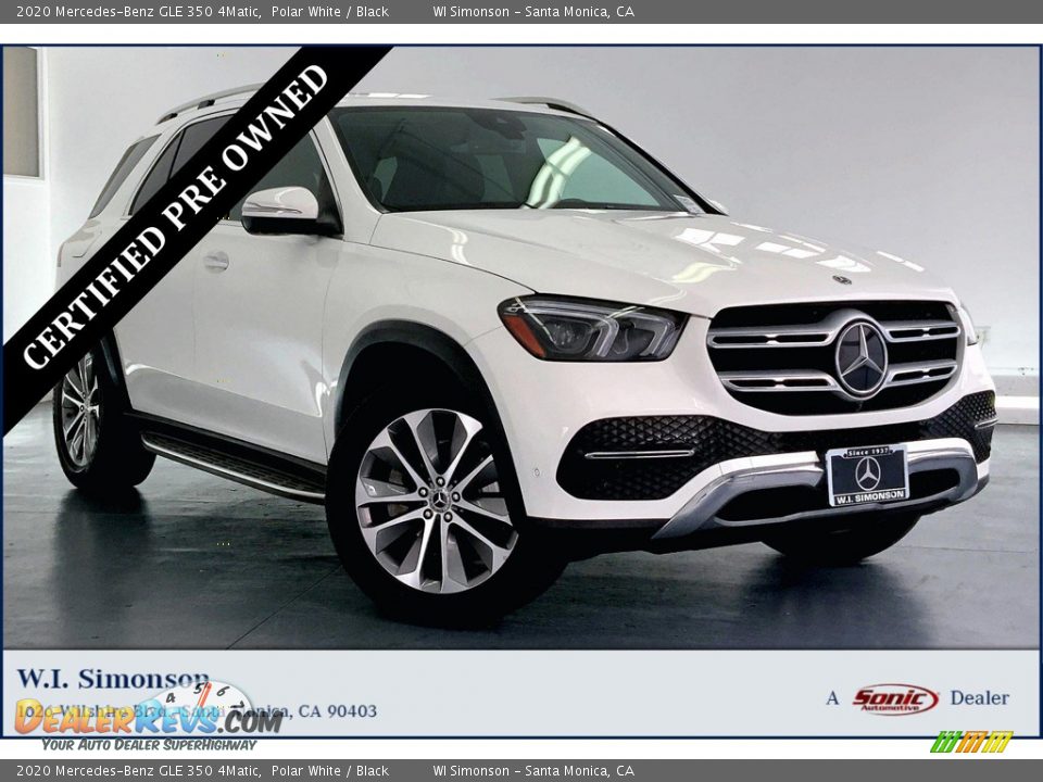 2020 Mercedes-Benz GLE 350 4Matic Polar White / Black Photo #1