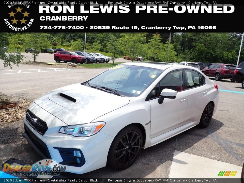 2020 Subaru WRX Premium Crystal White Pearl / Carbon Black Photo #1