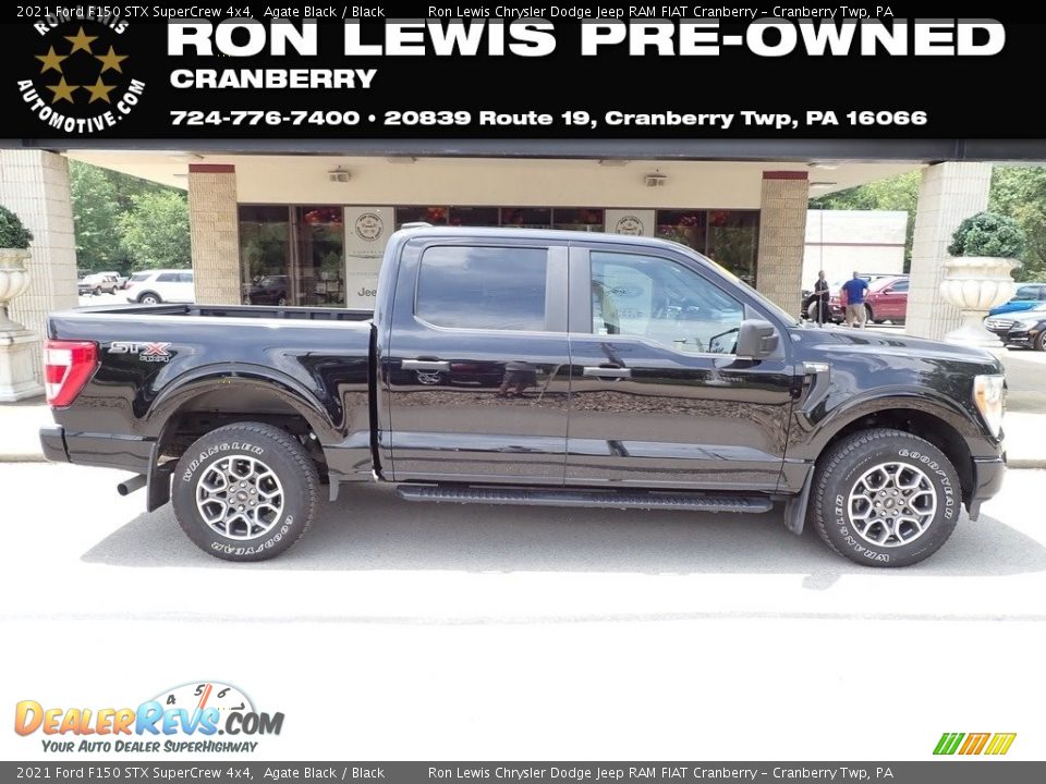 2021 Ford F150 STX SuperCrew 4x4 Agate Black / Black Photo #1