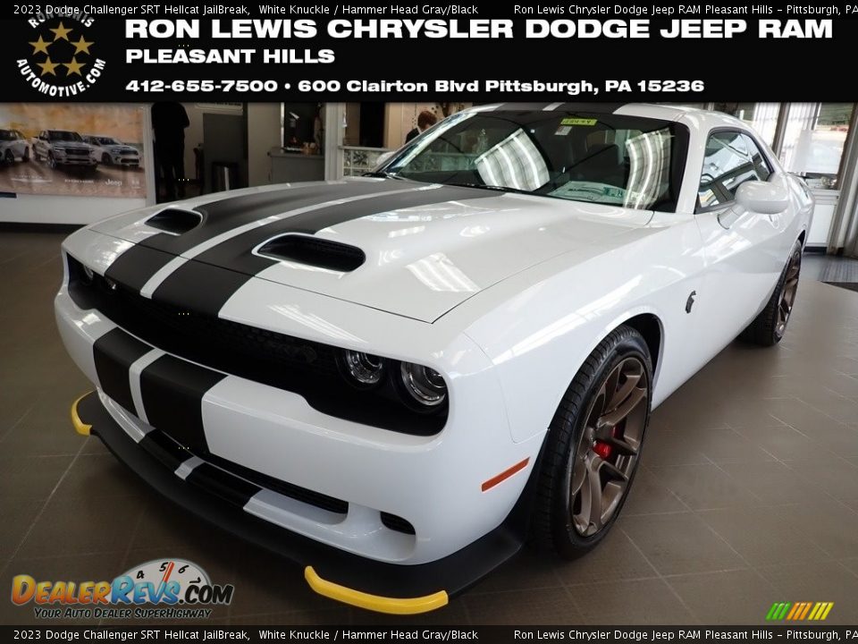 2023 Dodge Challenger SRT Hellcat JailBreak White Knuckle / Hammer Head Gray/Black Photo #1
