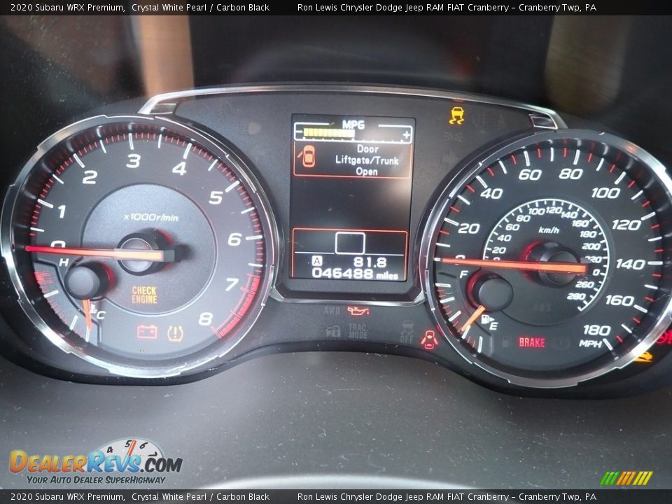 2020 Subaru WRX Premium Gauges Photo #17