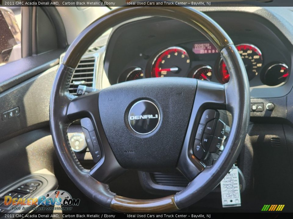 2011 GMC Acadia Denali AWD Carbon Black Metallic / Ebony Photo #21