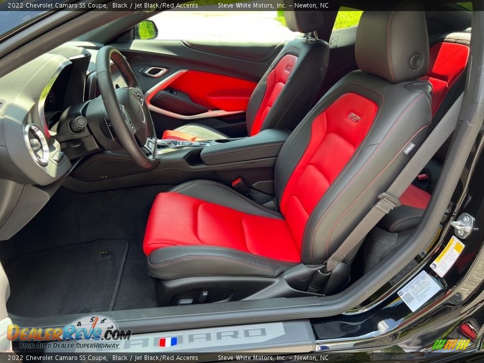 Jet Black/Red Accents Interior - 2022 Chevrolet Camaro SS Coupe Photo #12