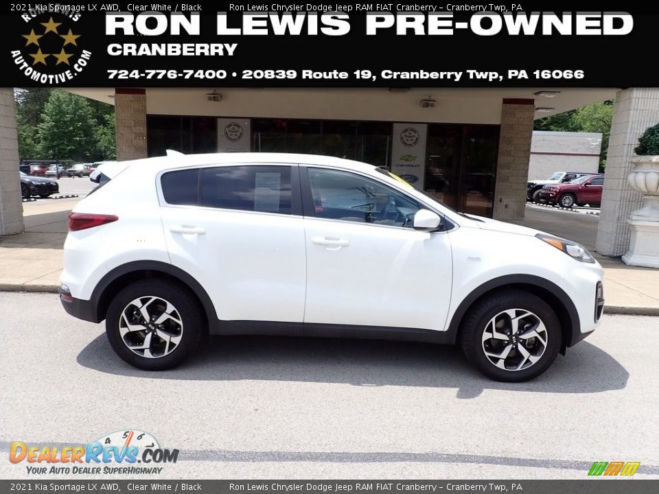 2021 Kia Sportage LX AWD Clear White / Black Photo #1