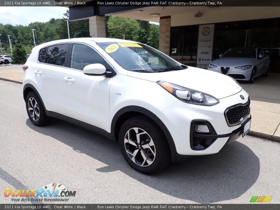 2021 Kia Sportage LX AWD Clear White / Black Photo #2