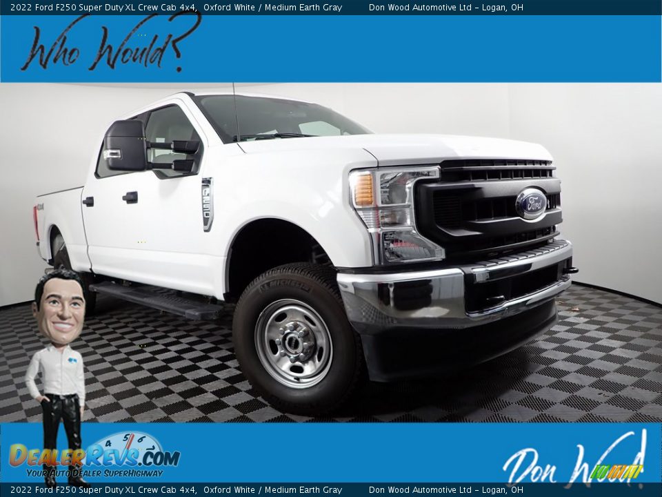 2022 Ford F250 Super Duty XL Crew Cab 4x4 Oxford White / Medium Earth Gray Photo #1