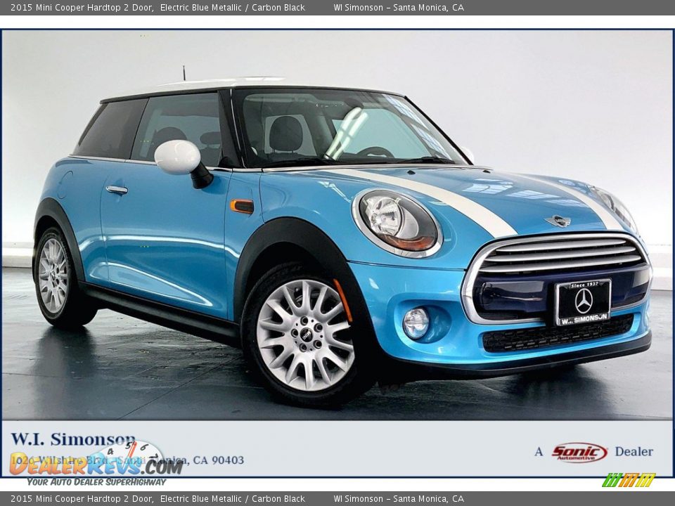 2015 Mini Cooper Hardtop 2 Door Electric Blue Metallic / Carbon Black Photo #1