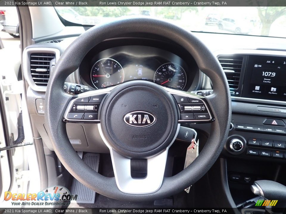 2021 Kia Sportage LX AWD Clear White / Black Photo #19