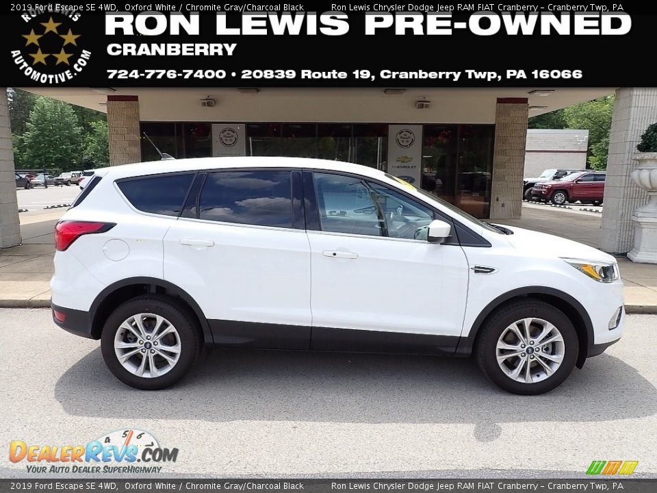 2019 Ford Escape SE 4WD Oxford White / Chromite Gray/Charcoal Black Photo #1