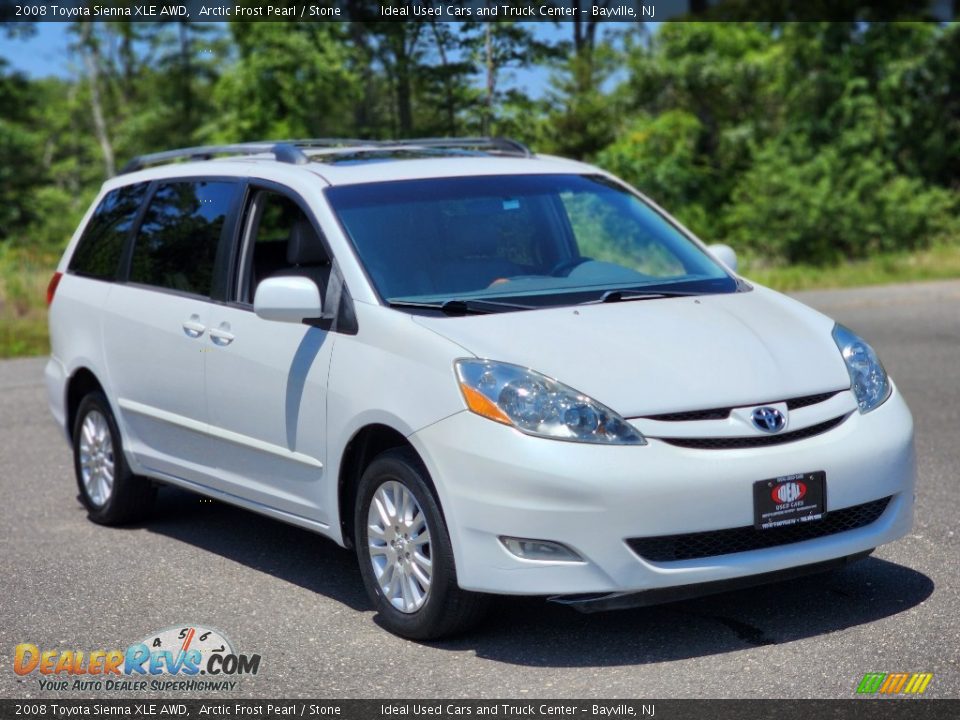 2008 Toyota Sienna XLE AWD Arctic Frost Pearl / Stone Photo #2