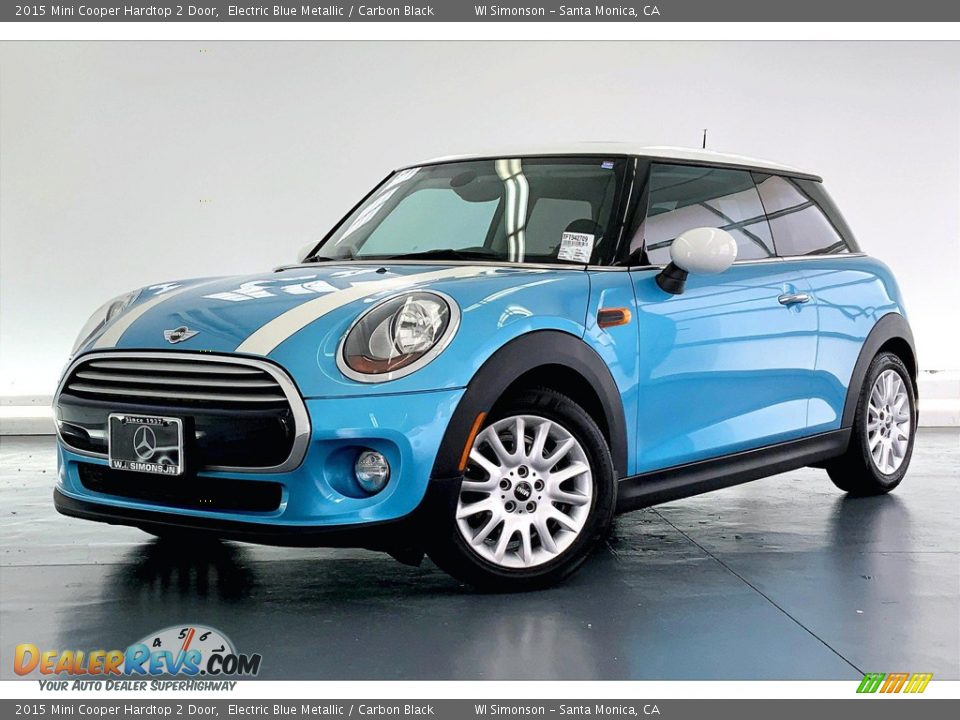 2015 Mini Cooper Hardtop 2 Door Electric Blue Metallic / Carbon Black Photo #12