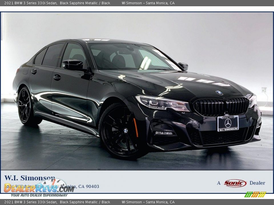 2021 BMW 3 Series 330i Sedan Black Sapphire Metallic / Black Photo #1