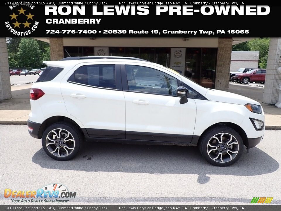 2019 Ford EcoSport SES 4WD Diamond White / Ebony Black Photo #1