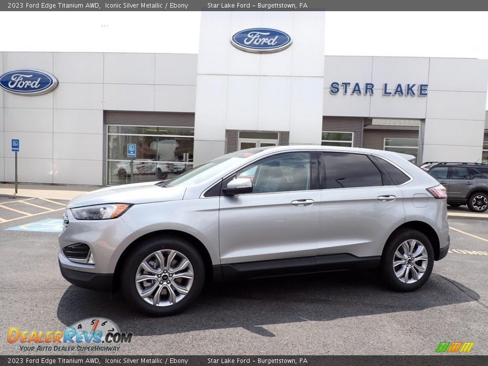 2023 Ford Edge Titanium AWD Iconic Silver Metallic / Ebony Photo #1