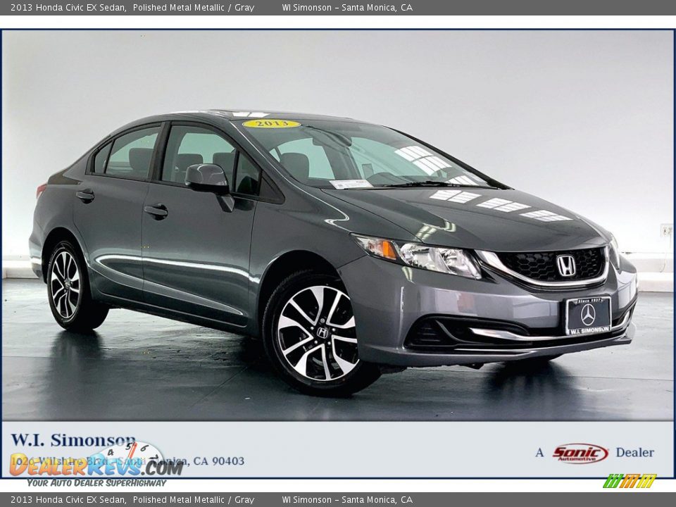 2013 Honda Civic EX Sedan Polished Metal Metallic / Gray Photo #1