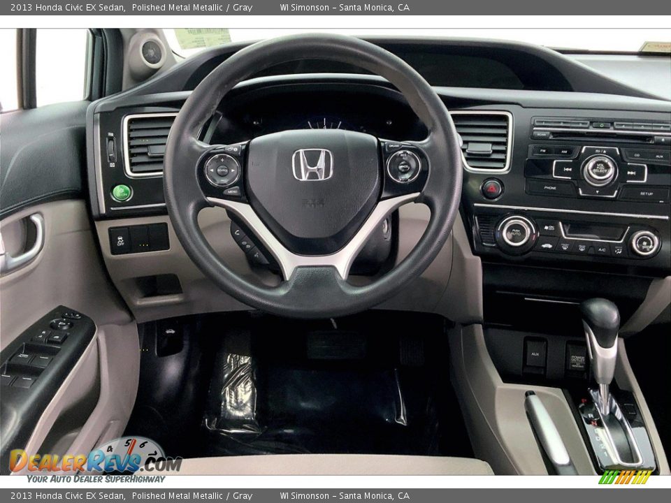 2013 Honda Civic EX Sedan Polished Metal Metallic / Gray Photo #4