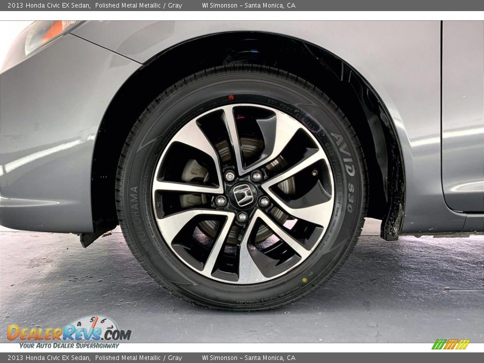 2013 Honda Civic EX Sedan Polished Metal Metallic / Gray Photo #8