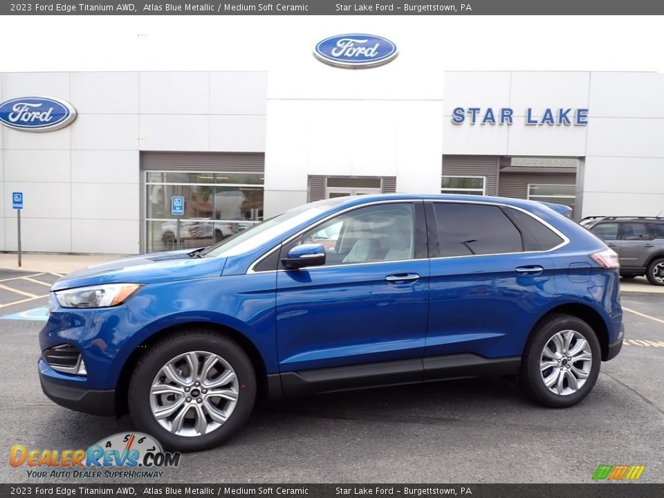 2023 Ford Edge Titanium AWD Atlas Blue Metallic / Medium Soft Ceramic Photo #1