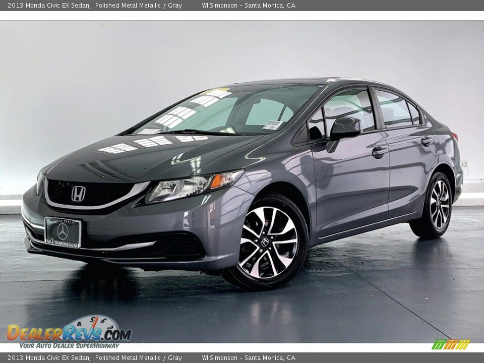 2013 Honda Civic EX Sedan Polished Metal Metallic / Gray Photo #12