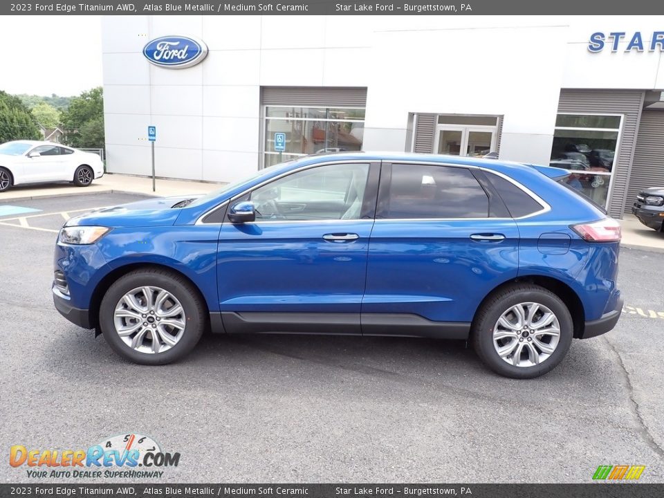 2023 Ford Edge Titanium AWD Atlas Blue Metallic / Medium Soft Ceramic Photo #2