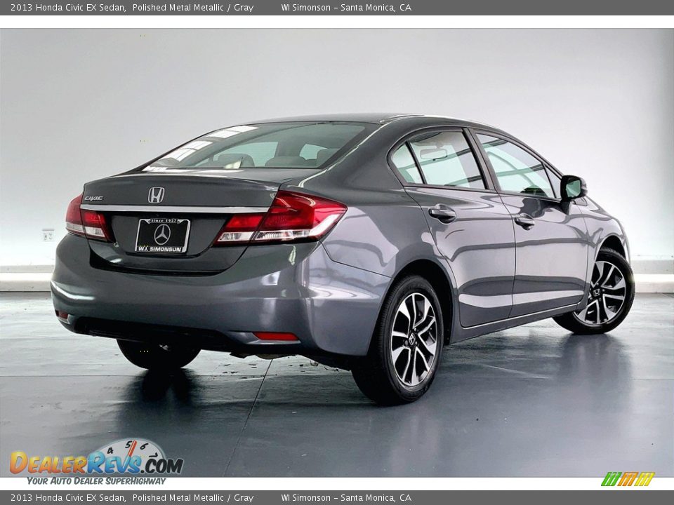 2013 Honda Civic EX Sedan Polished Metal Metallic / Gray Photo #13