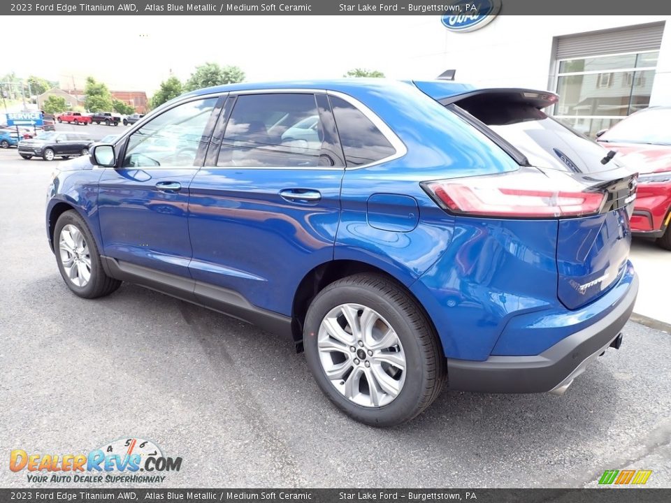 2023 Ford Edge Titanium AWD Atlas Blue Metallic / Medium Soft Ceramic Photo #3