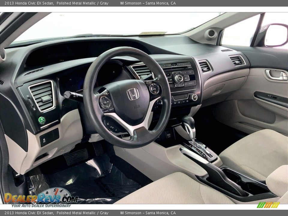 2013 Honda Civic EX Sedan Polished Metal Metallic / Gray Photo #14