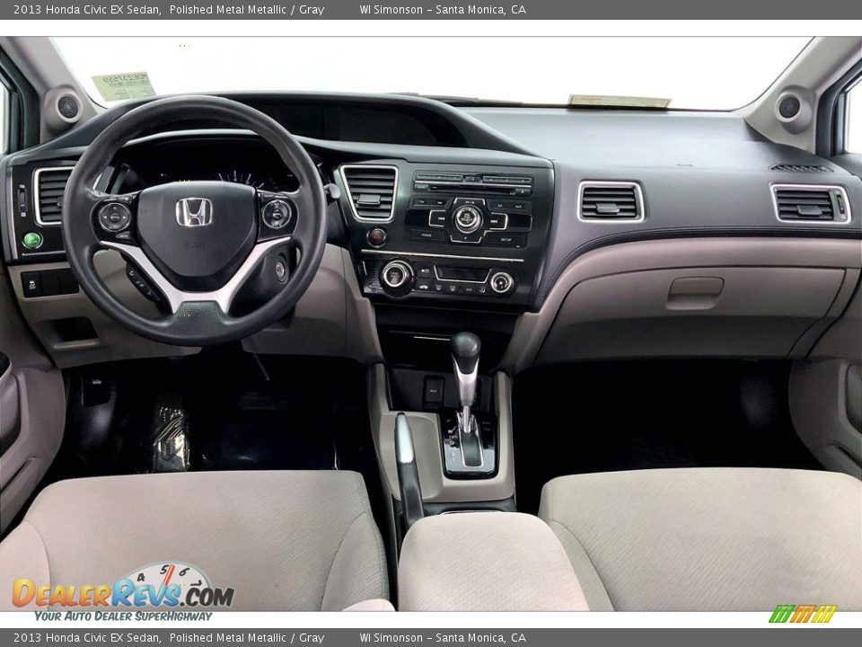 2013 Honda Civic EX Sedan Polished Metal Metallic / Gray Photo #15