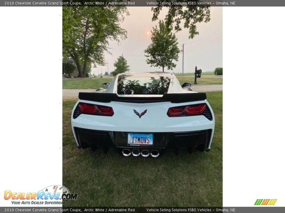 2019 Chevrolet Corvette Grand Sport Coupe Arctic White / Adrenaline Red Photo #3