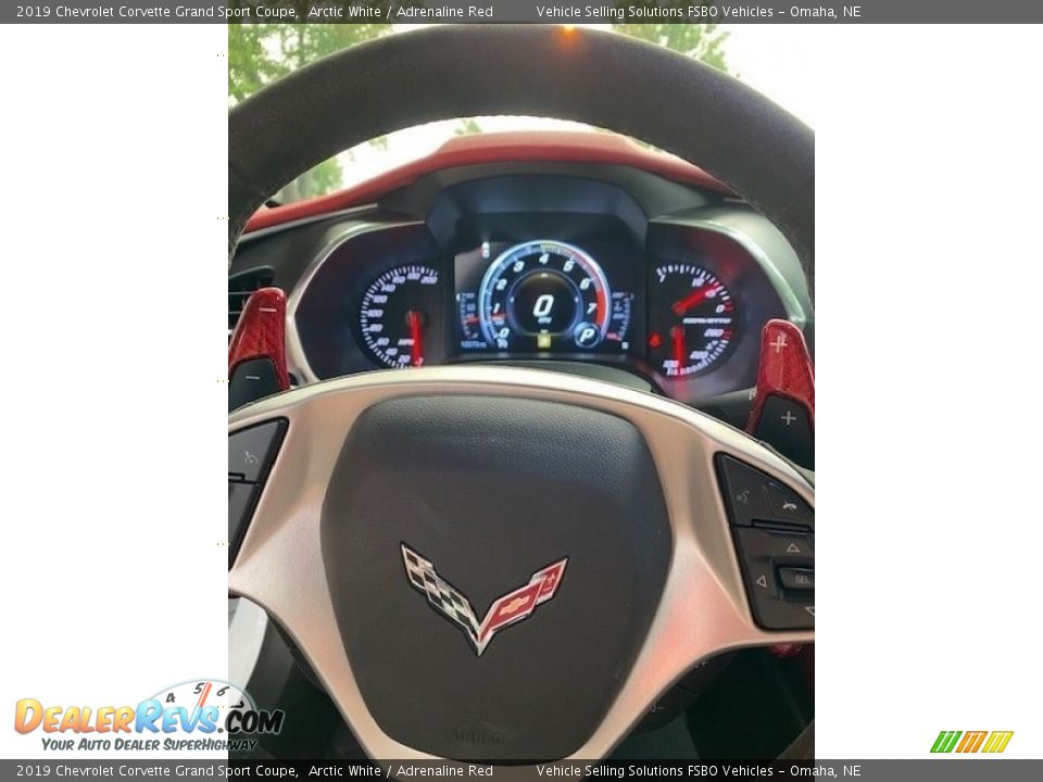 2019 Chevrolet Corvette Grand Sport Coupe Arctic White / Adrenaline Red Photo #6