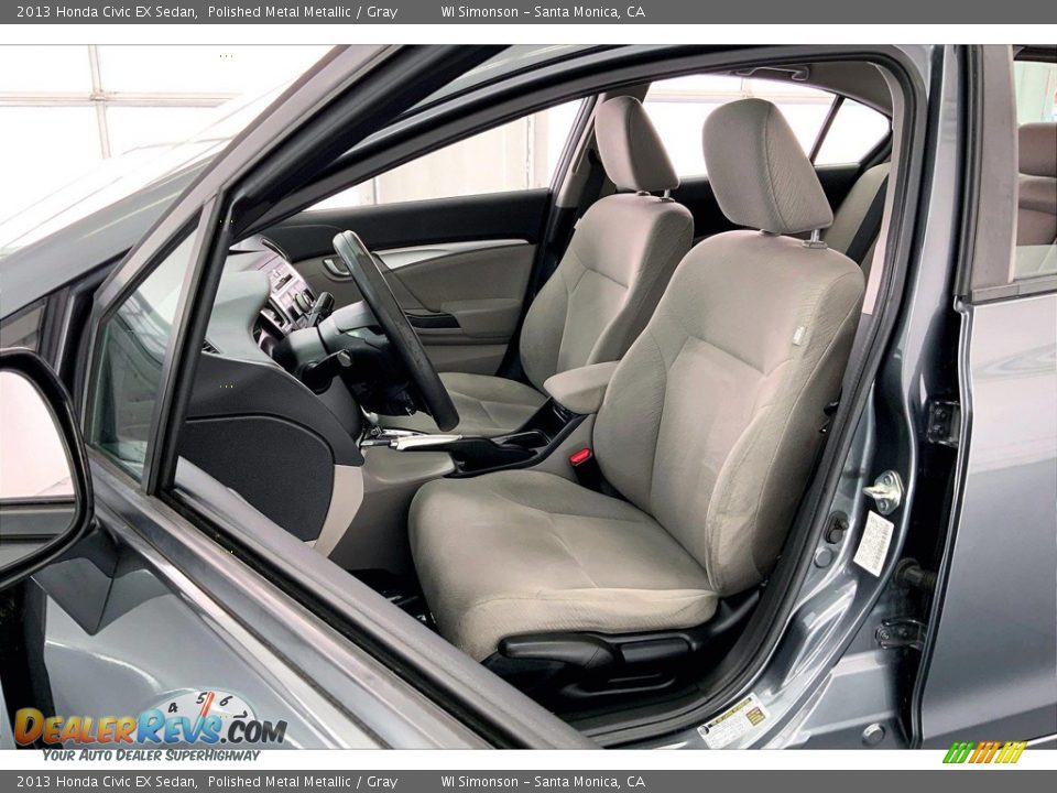 2013 Honda Civic EX Sedan Polished Metal Metallic / Gray Photo #18
