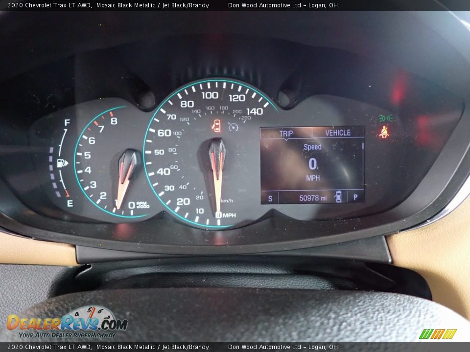 2020 Chevrolet Trax LT AWD Mosaic Black Metallic / Jet Black/Brandy Photo #17