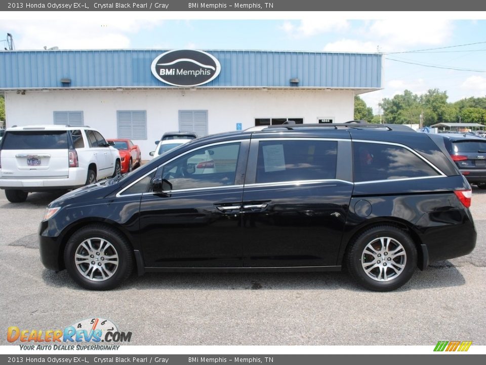 2013 Honda Odyssey EX-L Crystal Black Pearl / Gray Photo #2