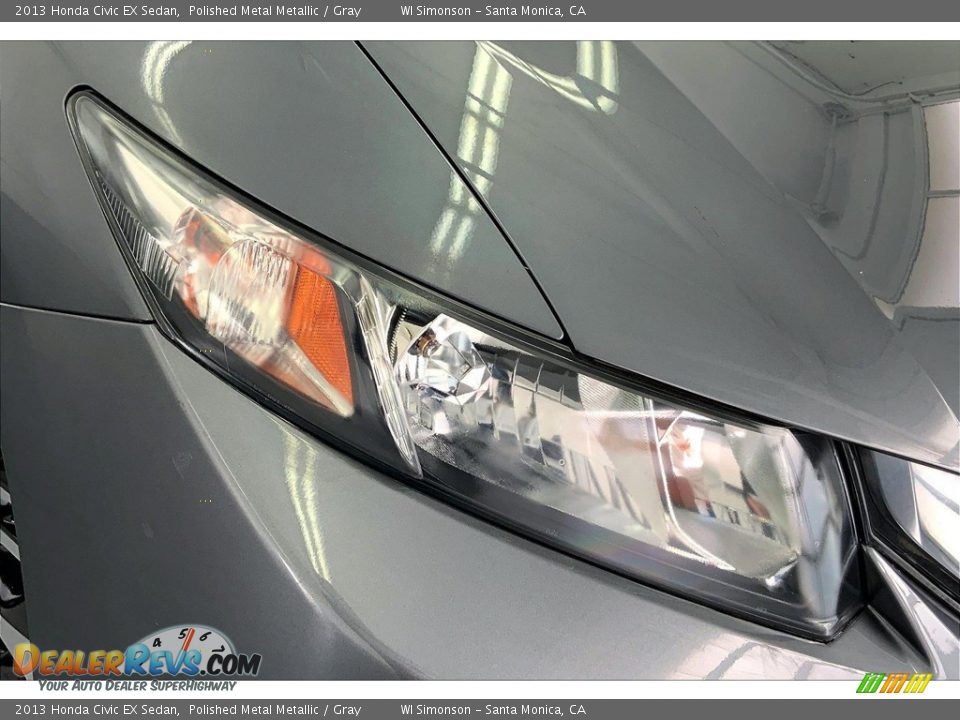 2013 Honda Civic EX Sedan Polished Metal Metallic / Gray Photo #28