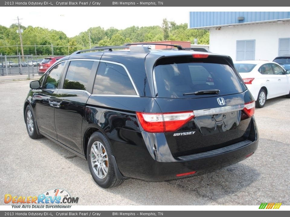 2013 Honda Odyssey EX-L Crystal Black Pearl / Gray Photo #3