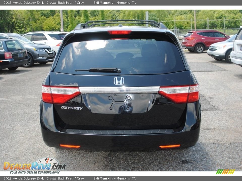 2013 Honda Odyssey EX-L Crystal Black Pearl / Gray Photo #4