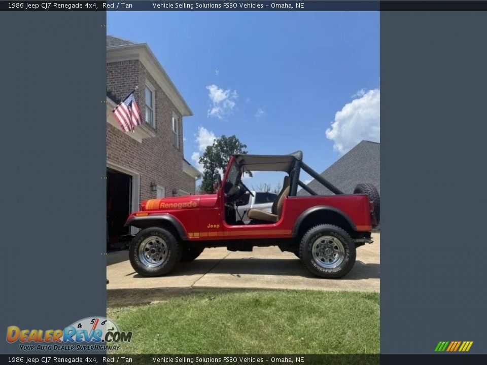 1986 Jeep CJ7 Renegade 4x4 Red / Tan Photo #2