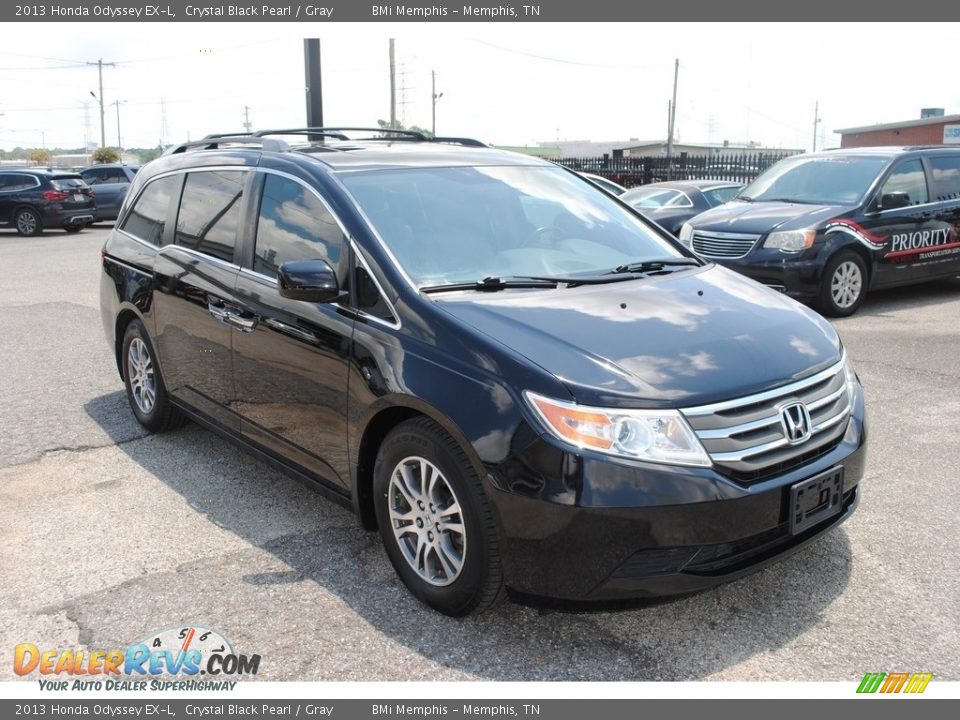 2013 Honda Odyssey EX-L Crystal Black Pearl / Gray Photo #7