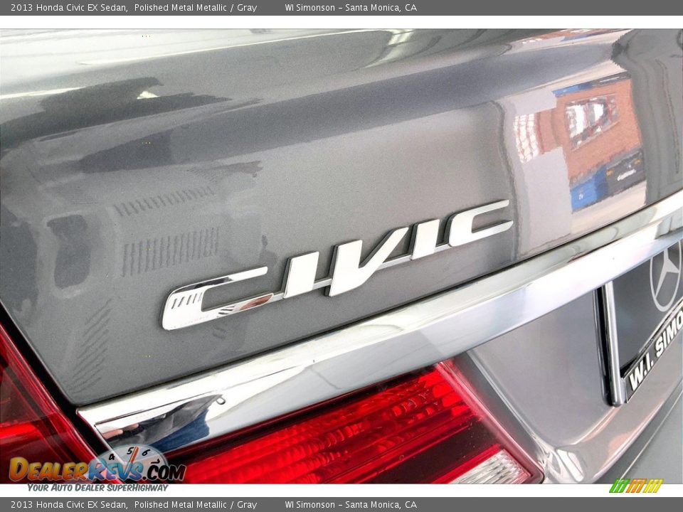 2013 Honda Civic EX Sedan Polished Metal Metallic / Gray Photo #31