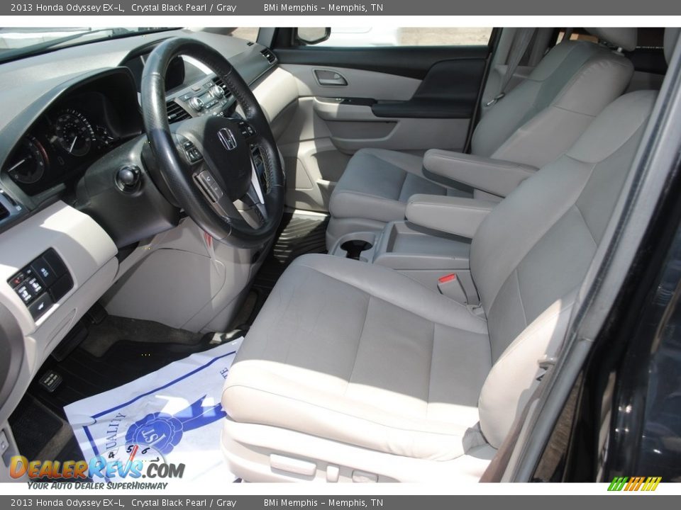 2013 Honda Odyssey EX-L Crystal Black Pearl / Gray Photo #11