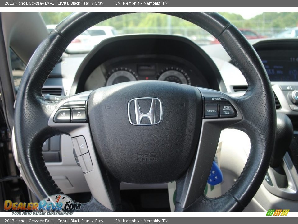 2013 Honda Odyssey EX-L Crystal Black Pearl / Gray Photo #12