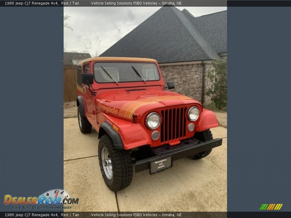 1986 Jeep CJ7 Renegade 4x4 Red / Tan Photo #11