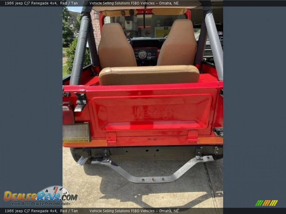 1986 Jeep CJ7 Renegade 4x4 Red / Tan Photo #17